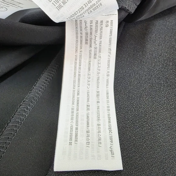 Quiet Luxury Abercrombie Fitch Black Midi Dress Women’s M Sweetheart Neck Slit - Picture 10 of 13